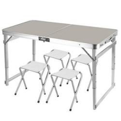 Portable Aluminum Table Chairs Set