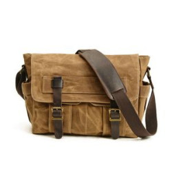 Canvas Laptop Leather Briefcase