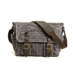 Canvas Laptop Leather Briefcase