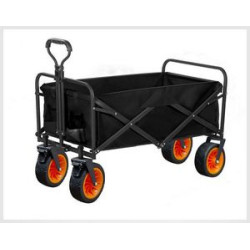 Collapsible Folding Utility Wagon Quad Compact Outdoor Garden Camping Cart With Beach Wheel
