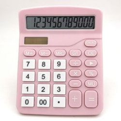 Solar And Battery Dual Power Desktop Calculator 12 Digit