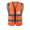 Safety Vest Reflective With Pockets And Zipper