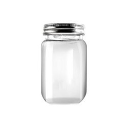 Clear Plastic Mason Jar Style Cup