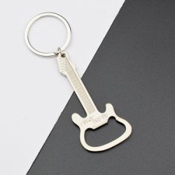 Guitar Shaped Bottle Opener Keychain