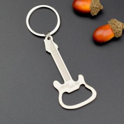 Guitar Shaped Bottle Opener Keychain
