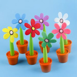 Cartoon Child Ballpoint Pen Flower Pot Shape