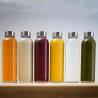 16 Oz Stainless Steel Caps Glass Water Bottles