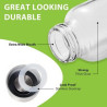 16 Oz Stainless Steel Caps Glass Water Bottles