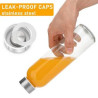 16 Oz Stainless Steel Caps Glass Water Bottles