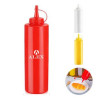 24 oz Plastic Squeeze Sauce Bottles with Nozzle Caps
