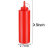 24 oz Plastic Squeeze Sauce Bottles with Nozzle Caps