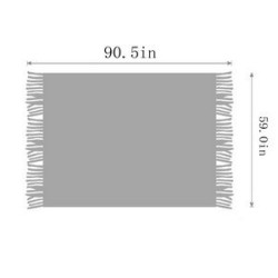 Fringed Thin Knit Blanket