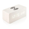 Wooden Wireless Charging Alarm Clock with Wireless Speaker