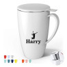 15 OZ Porcelain Tea Mug with Infuser and Lid