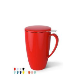 15 OZ Porcelain Tea Mug with Infuser and Lid