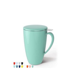 15 OZ Porcelain Tea Mug with Infuser and Lid
