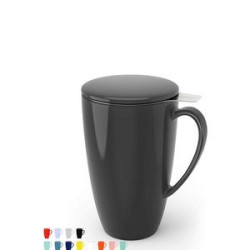 15 OZ Porcelain Tea Mug with Infuser and Lid