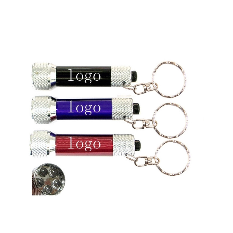 5 LED Aluminum Flashlight with Keychain