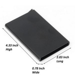 Aluminum RFID Cardholder 0.4 Inch Slim Minimalist Wallet