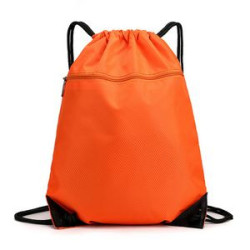 Drawstring Bag with A Front Zipper Pocket