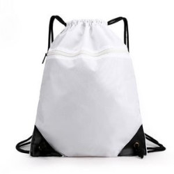 Drawstring Bag with A Front Zipper Pocket