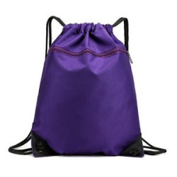 Drawstring Bag with A Front Zipper Pocket