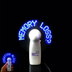Handheld Fan With LED Custom Message