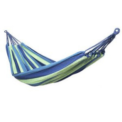 Folding Travel-friendly Canvas Hammock With Wooden Stick