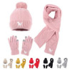 3Pcs Winter Scarf Set