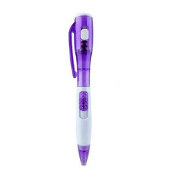 Bright Led Flashlight Plastic Pen