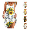 Sun flower Print Summer Cami Dress