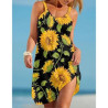 Sun flower Print Summer Cami Dress
