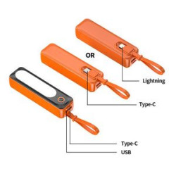 Mini Portable 5000mAh Pocket Power Bank With Led Light