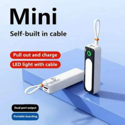 Mini Portable 5000mAh Pocket Power Bank With Led Light