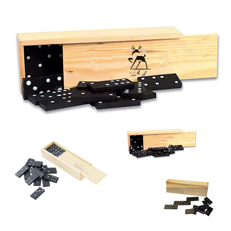 Dominos In Wooden Box