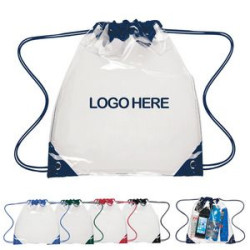 Clear Vinyl Drawstring Backpack Bag