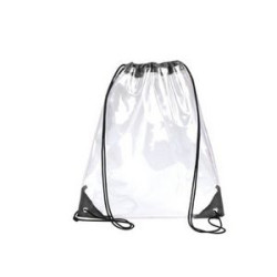 Clear Vinyl Drawstring Backpack Bag