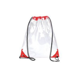 Clear Vinyl Drawstring Backpack Bag