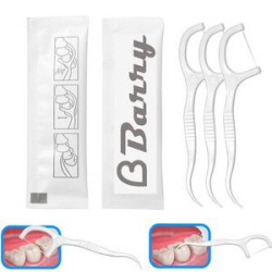 White Individually Packaged Dental Floss Sticks