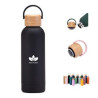 17 Oz Stainless Steel Water Bottle With Bamboo Lid