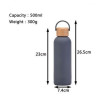 17 Oz Stainless Steel Water Bottle With Bamboo Lid