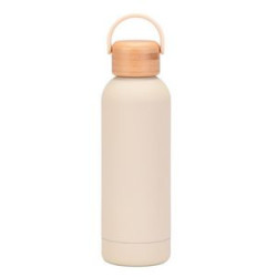 17 Oz Stainless Steel Water Bottle With Bamboo Lid