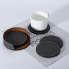 Pu Round Coaster Set