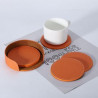 Pu Round Coaster Set