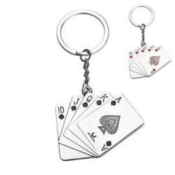 Playing card keychain