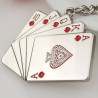 Playing card keychain