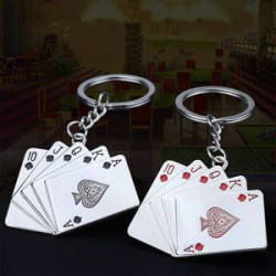 Playing card keychain