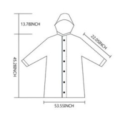 Non-disposable EVA outdoor raincoat