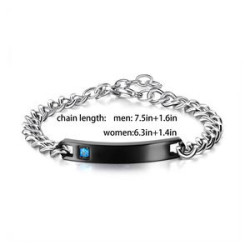 Titanium steel couple bracelet