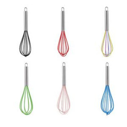 Kitchen Whisk Silicone Balloon Wire Whisk